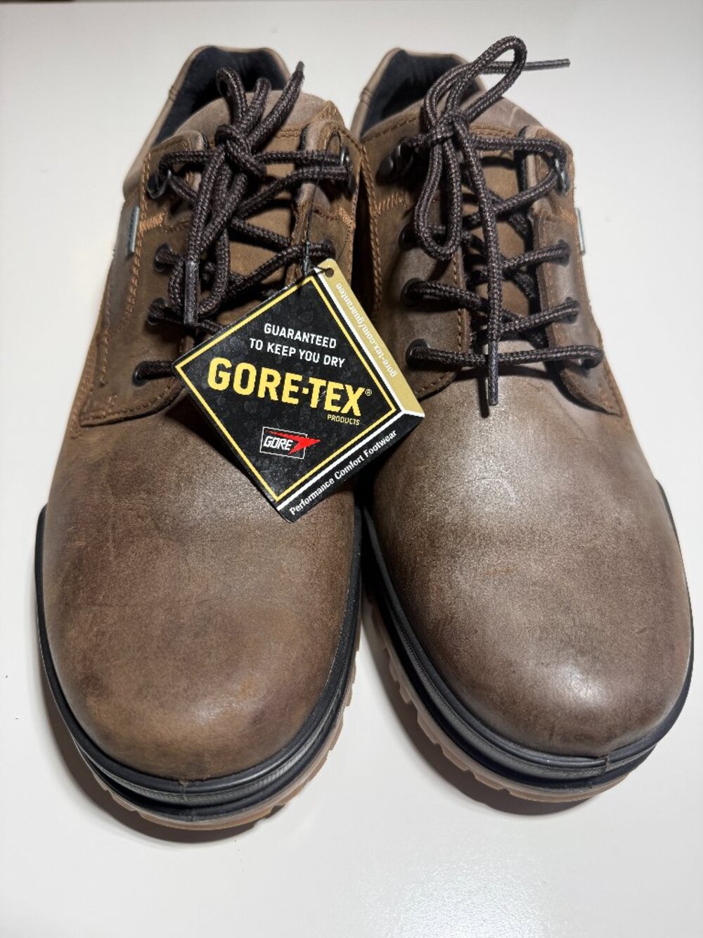 ECCO Track 6 Gore-Tex Hiking Shoes Brown Leather Waterproof Mens Size 11/45 NEW